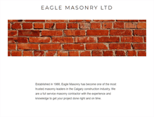 Tablet Screenshot of eaglemasonry.ca